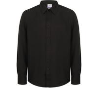 Henbury Mens Wicking Anti-bacterial Long Sleeve Work Shirt (L) (Black)