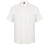 Henbury Mens Wicking Anti-bacterial Short Sleeve Work Shirt / N/A N/A RW2698