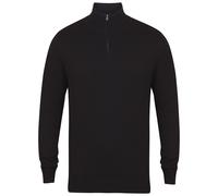 Zip Neck Sweatshirt Henbury Black XXL