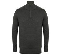 Henbury Men's Zip Neck Sweatshirt in Grey | Size: XS Henbury Grey XS