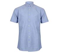 Henbury Modern Short Sleeve Regular Fit Oxford Shirt Blue 4XL/R