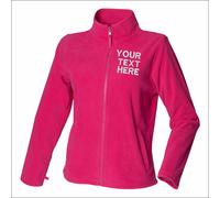 Henbury Personalised Womens Micro fleece Jacket Custom Text Workwear Travel Top
