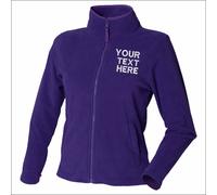 Henbury Personalised Womens Micro fleece Jacket Custom Text Workwear Travel Top