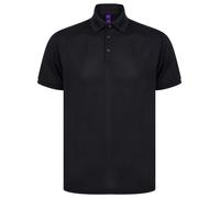 Henbury Recycled Polyester Polo Shirt Wicking Eco Friendly Casual Men Women