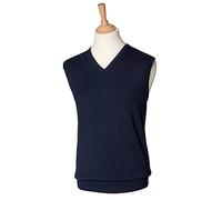Henbury Sleeveless v-neck jumper Navy XL