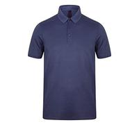 Henbury Mens Stretch Microfine Pique Polo Shirt Navy S