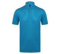 Henbury Stretch Wicking Acabado Camisa polo H460 - hombres Collar liso Camiseta