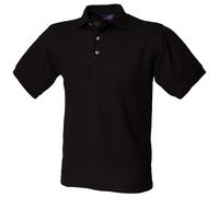 Henbury Ultimate 65/35 polo shirt H410 - 3-button placket with horn buttons