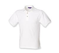 Henbury Ultimate Heavy Pique Polo Shirt : Color - White : Size - XL