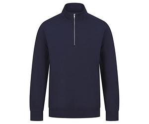 Henbury Unisex Adult Sustainable Quarter Zip Sweatshirt (XXL) (Navy)