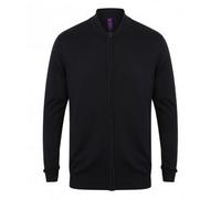 Knitted Bomber Jacket Henbury Navy S