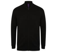 Knitted Bomber Jacket Henbury Black L