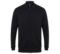 Henbury Unisex Knitted Bomber Jacket H718 -Smooth Exterior Polar Lining With Zip