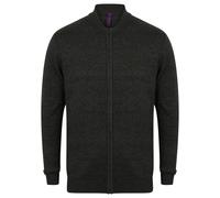 Knitted Bomber Jacket Henbury Grey XS