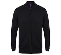 Henbury Unisex Knitted Bomber Jacket (XL) (Navy)