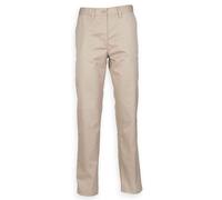 Henbury Women's 65 35 Polycotton Chinos in Stone | Size: 18L Henbury Stone 18L