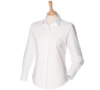 Henbury Women's classic long sleeve Oxford shirt H511 - Wrinkle-resistant finish