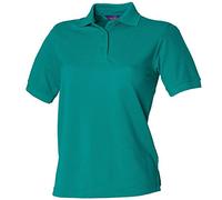 Henbury Womens Comfy Fit Stand Up Collar Short Sleeved 65/35 Polo Shirt Jade S