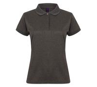 Henbury Women's Coolplus Wicking Polo Heather Charcoal Size XS-3XL