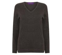 Henbury Womens/Ladies Cotton Acrylic V Neck Sweatshirt PC6025