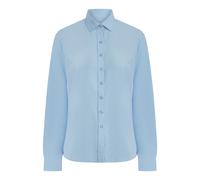 Henbury Women's Cotton Feel CoolPlus Long-Sleeved Shirt in Blue | Size: Small Henbury Blue S