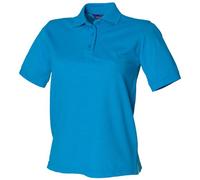 Henbury Womens/Ladies 65/35 Polo Shirt (L) (Sapphire Blue)