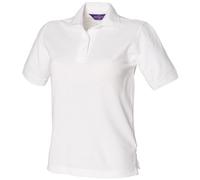 Henbury Womens/Ladies 65/35 Polo Shirt (S) (White)