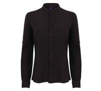 Henbury Womens/Ladies Antibacterial Mandarin Collar Roll Sle PC6139