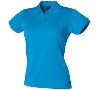 Henbury Womens/Ladies Coolplus® Fitted Polo Shirt (2XL) (Sapphire Blue)