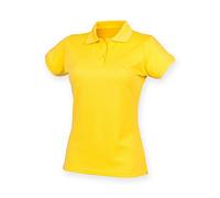 Henbury Womens/Ladies Coolplus® Fitted Polo Shirt (2XL) (Yellow)