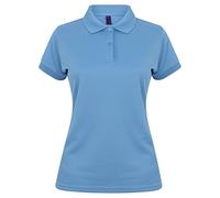 Henbury Womens/Ladies Coolplus® Fitted Polo Shirt (3XL) (Mid Blue)