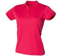 Henbury Womens/Ladies Coolplus® Fitted Polo Shirt (L) (Bright Pink)