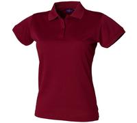 Henbury Womens/Ladies Coolplus® Fitted Polo Shirt (L) (Burgundy)