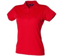 Henbury Womens/Ladies Coolplus® Fitted Polo Shirt (L) (Classic Red)