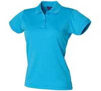 Henbury Womens/Ladies Coolplus® Fitted Polo Shirt (L) (Turquoise)