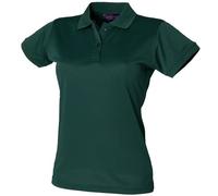 Henbury Womens/Ladies Coolplus® Fitted Polo Shirt (M) (Bottle)