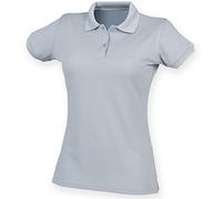 Henbury Womens/Ladies Coolplus® Fitted Polo Shirt (M) (Silver Grey)