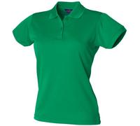 Henbury Womens/Ladies Coolplus® Fitted Polo Shirt (S) (Kelly Green)