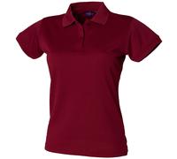 Henbury Womens/Ladies Coolplus® Fitted Polo Shirt (3XL) (Burgundy)