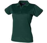 Henbury Womens/Ladies Coolplus® Fitted Polo Shirt (XS) (Bottle)