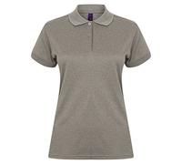 Henbury Womens/Ladies Coolplus® Fitted Polo Shirt (XL) (Heather Grey)