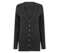 Henbury Womens/Ladies Cotton Acrylic V Neck Cardigan PC6450