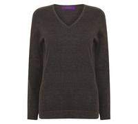 Henbury Womens/Ladies Cotton Acrylic V Neck Sweatshirt PC6025