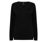 Henbury Womens/Ladies Cotton Acrylic V Neck Sweatshirt PC6025