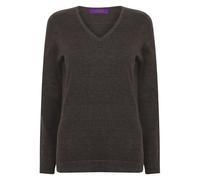 Henbury Womens/Ladies Cotton Acrylic V Neck Sweatshirt PC6025
