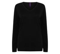 Henbury Womens/Ladies Cotton Acrylic V Neck Sweatshirt PC6025
