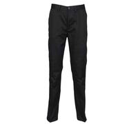 Henbury Women's Flat Fronted Trousers in Black | Size: 10L Henbury Black 10L