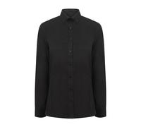 Henbury Women's Modern Long Sleeve Oxford Shirt in Black | Size: 2XL Henbury Black 2XL