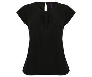 Henbury Womens/Ladies Pleated Blouse RW7775