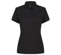 Henbury Womens/Ladies Recycled Polyester Polo Shirt (S) (Black)